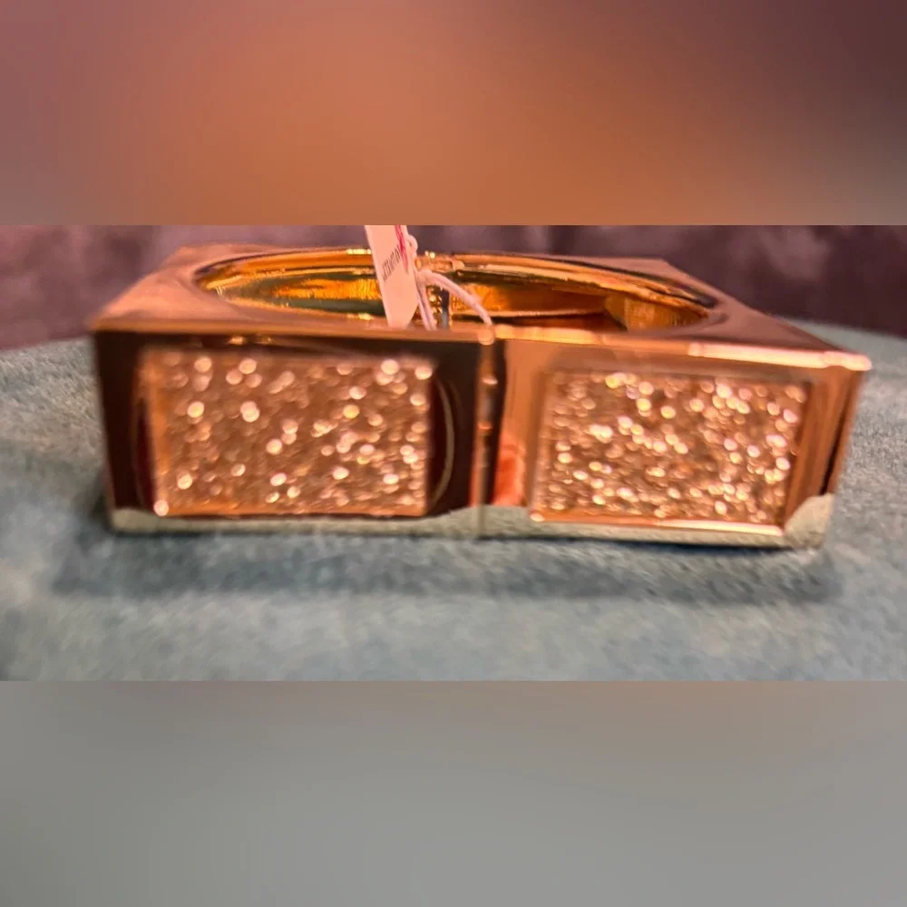 Sophisticated Gold Fashion Square Cuff Bangle
